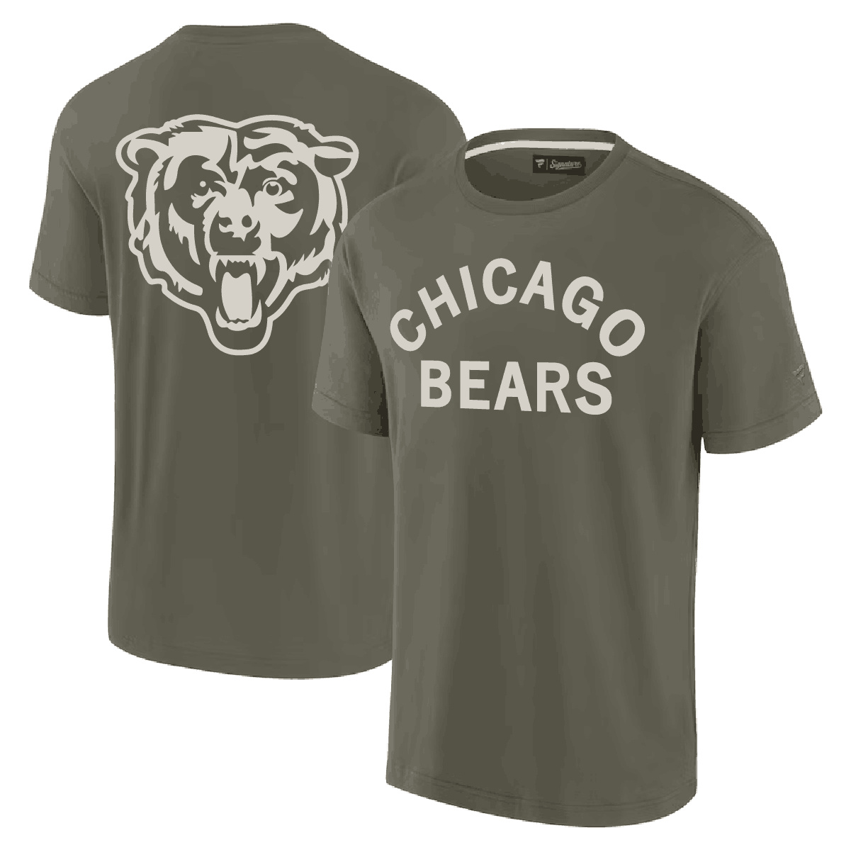 Men's Chicago Bears Olive Elements Super Soft T-Shirt